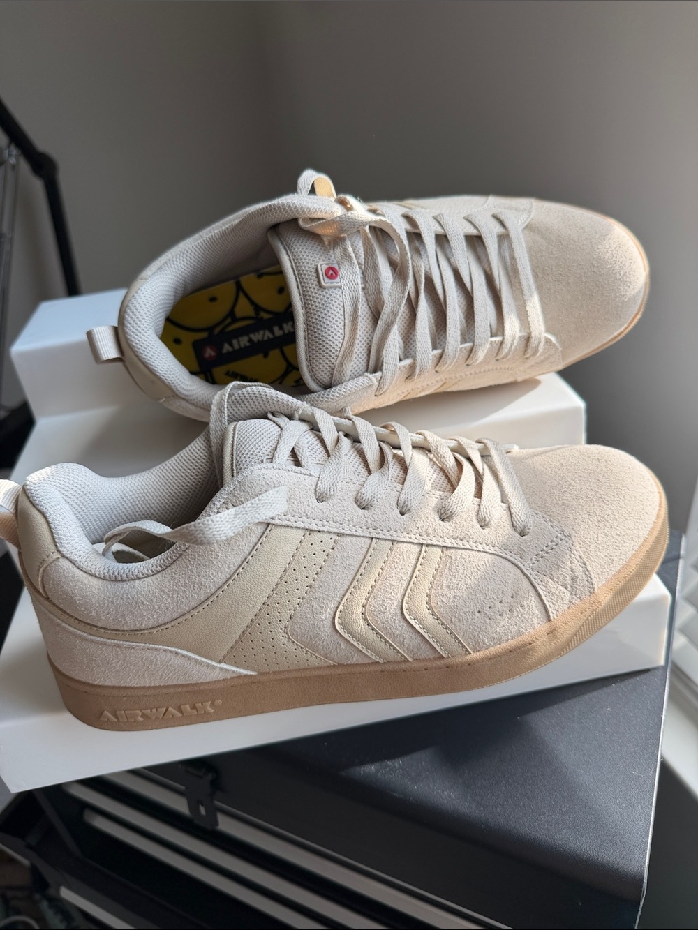 Airwalk Cream/Tan Low-Top Sneakers